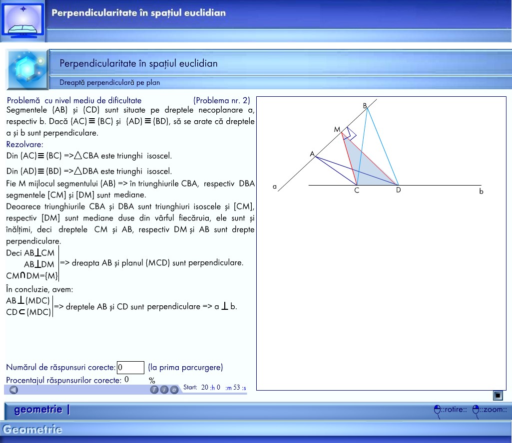 Perpendicularitate în spațiu